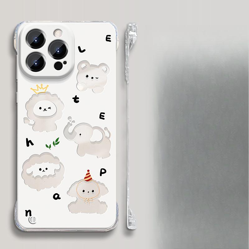 Hollow Elephant Bracket Applicable To Apple 15PROMAX Mobile Case 14 Transparent Borderless 13 Cute Anti-fall Advanced