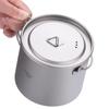Кемпинговый титановый горшок с крышкой и складными ручками для походов на открытом воздухе