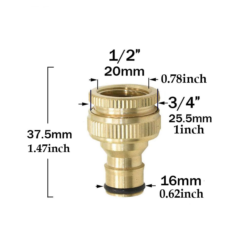1/2'' 3/4'' 5/8" 1'' латунный кран быстроразъемный соединитель 16 мм 20 мм медный шланговый соединительный адаптер садовый поливочный пистолет фитинги для остановки воды