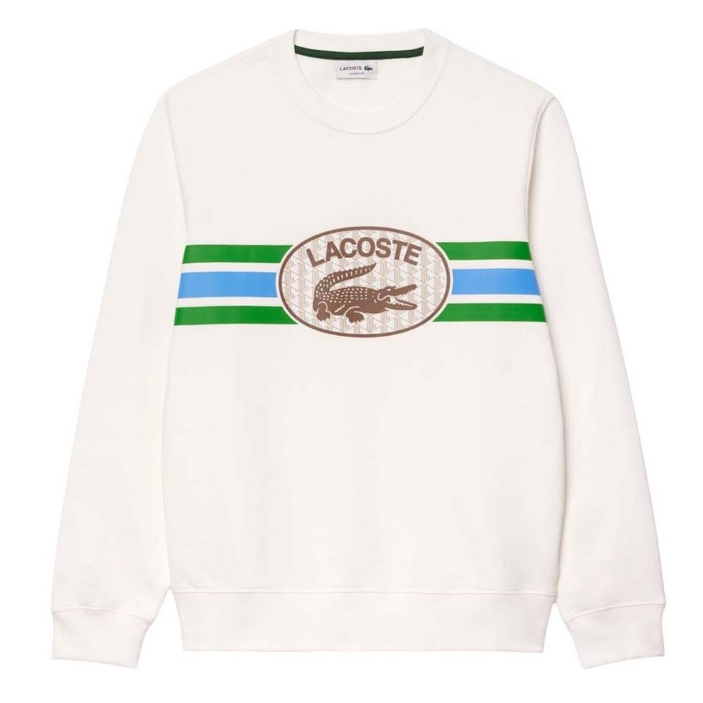 Lacoste Mens Graphic Print Fleece Sweatshirt