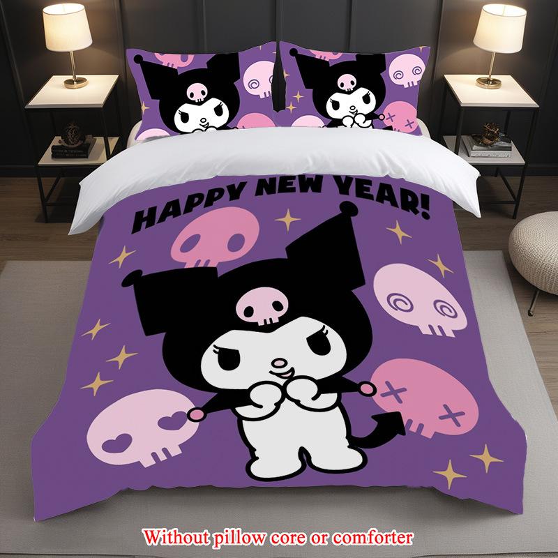 Halloween Kulomie 3D Digital Printing Cartoon Quilt Set Three-Piece Set