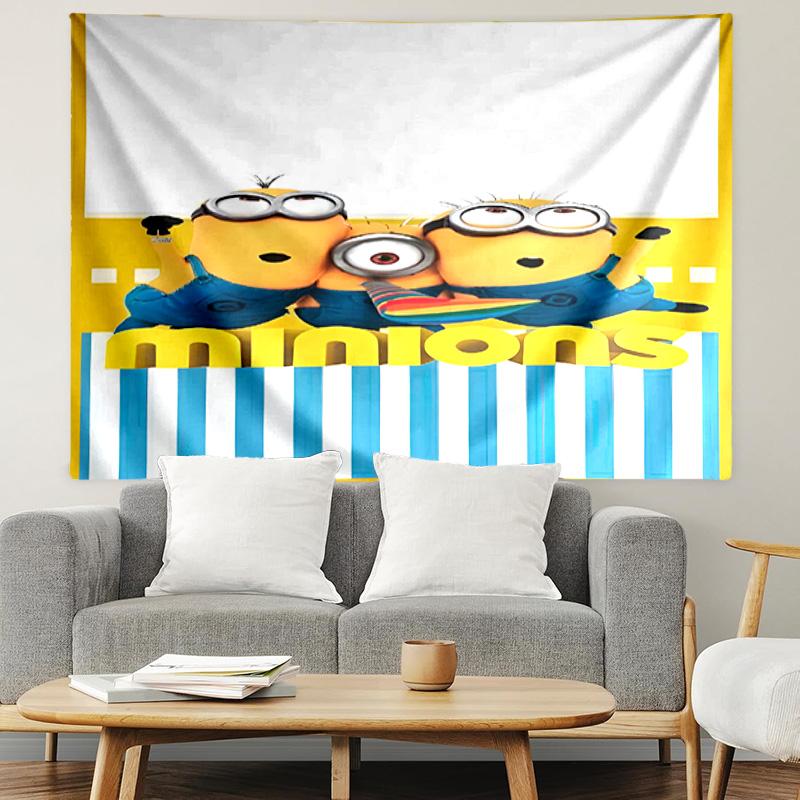 Minions Print Tapestry, Lightweight Wall Hanging, for Bedroom, Dorm, Living Room, Home Art Decor, Birthday Christmas Gift for Friends