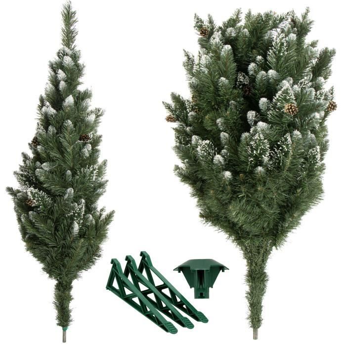 Sapin De Noël Artificiel - SPRINGOS - 180 Cm - Neige Artificielle - Vrais Cônes - PVC