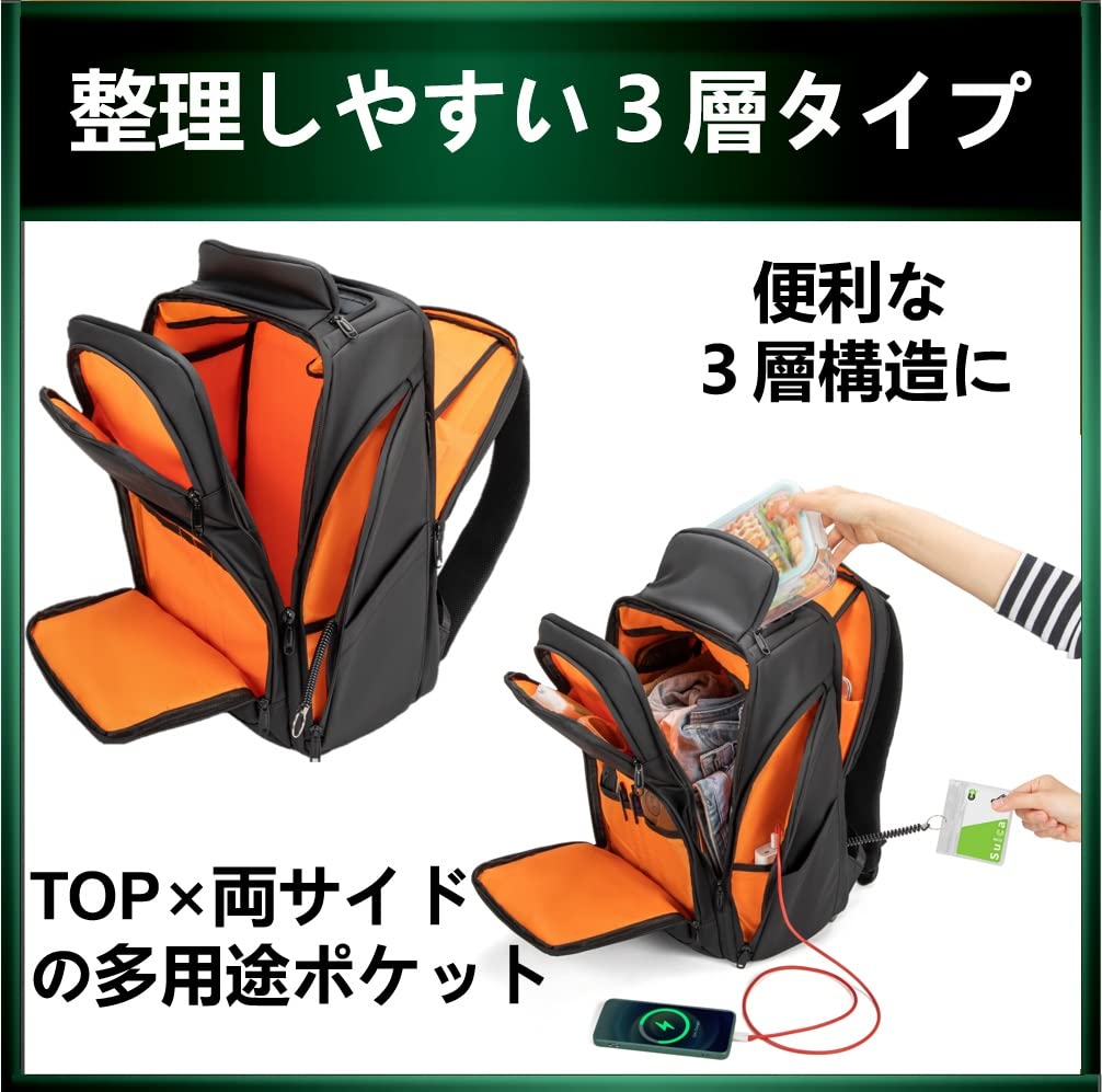 Бизнес-ланч квадратный большой ПК для бизнеса USB зарядка предотвращает деформацию [ABIBA] рюкзак, мужской рюкзак, сумка, рюкзак, емкость, рюкзак,