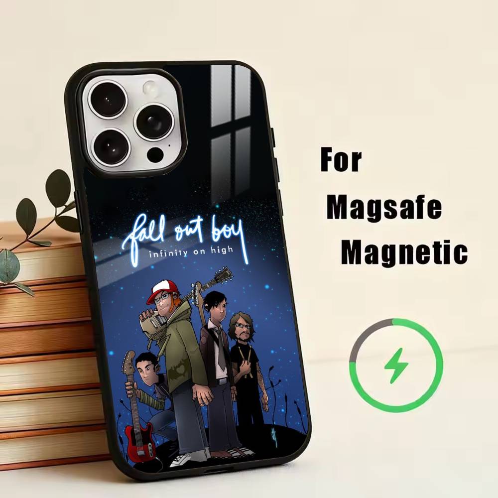 Чехол для телефона Boy-Fall Out Boy для iPhone 17, 16, 15, 14, 13, 12, 11 Plus, Pro, Магнитный для Magsafe, Беспроводная зарядка