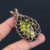 Copper Stichtite Gemstone Pure Copper Wire Wrapped Handmade Jewelry Pendant