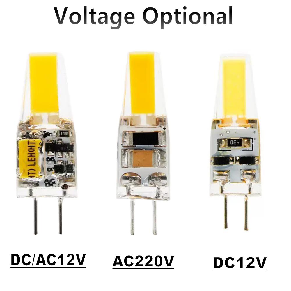 10 шт. Мини светодиодная лампа G4 COB Свет AC DC 12V/220V Теплый/Холодный Белый Угол луча 360° Люстра Спот Замена 20/40 Вт Галогенной лампы