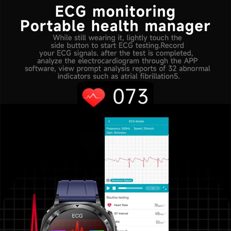 2025 Новые часы 7 Липиды крови Мочевая кислота Давление Кислород крови Анализ тела Умные часы ЭКГ+ФПГ Часы Здоровье Смарт-часы для мужчин