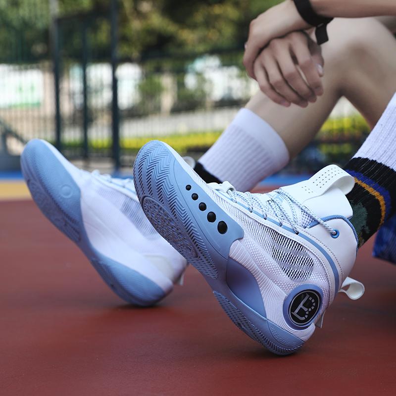 38-46 подростковые взрослые большие амортизирующие противоскользящие дышащие высокие баскетбольные кроссовки для повседневных видов спорта и тренировок по баскетболу