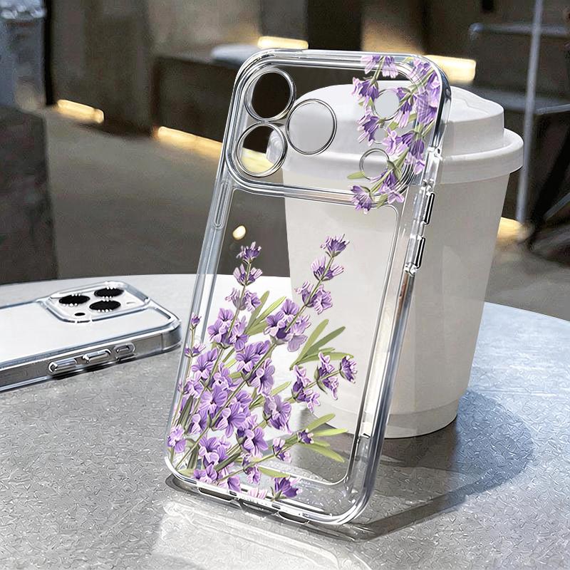 Ударопрочный TPU чехол для iPhone 17 16 Pro 15 14 13 12 Pro Max 11, прозрачный, мягкий силикон, с принтом разноцветных цветов