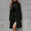 Women's Fashion Jacket Casual Solid-color Long-sleeved Cardigan Long Coat