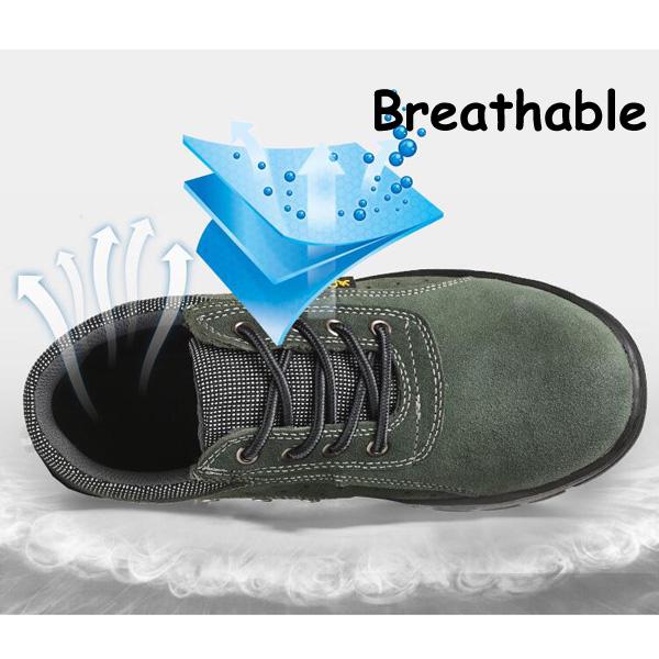 Мужская обувь со стальным носком, рабочая защитная обувь, дышащие ботинки без шнуровки, кроссовки, обувь, защита от разбивания, пирсинг