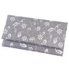 Buddhist Prayer Bead Pouch, Bifold, Unisex, Kyoto Damask, Paper Box, Gift, Made In Japan, Small Chrysanthemum and Chinese Flower Pattern, Dark Gray.