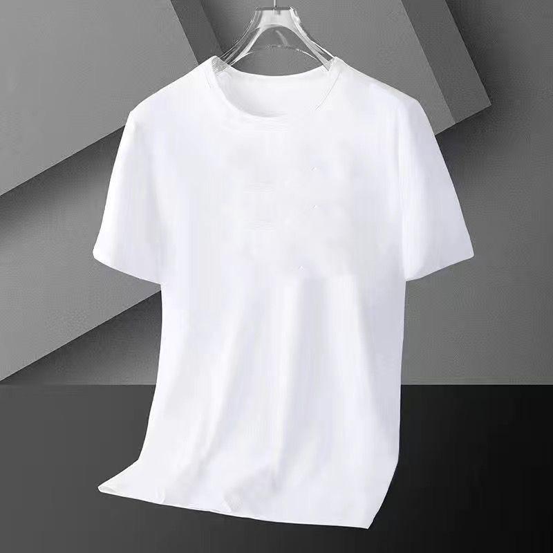 Мужская летняя спортивная футболка Ice Silk Printed Mesh T-Shirt - быстросохнущая, облегающая, с круглым вырезом, короткими рукавами