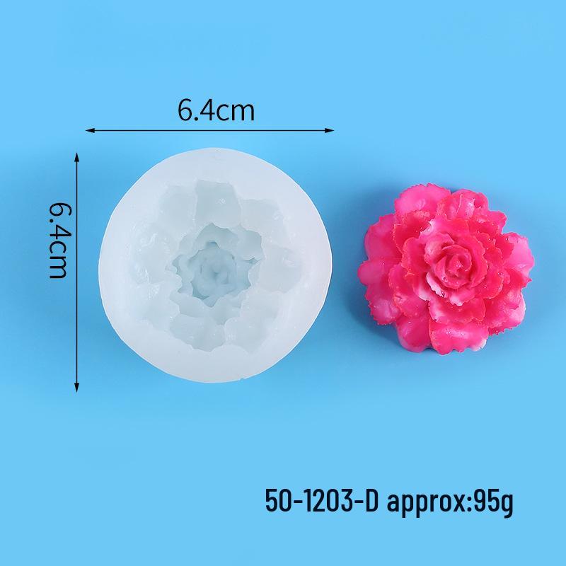 Силиконовая форма «3D Цветок Пиона» для свечей, мыла и resin art
