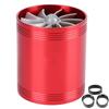 Car Air Intake Turbonator Dual Fan Turbine Super Charger Gas Fuel Saver Turbo Red