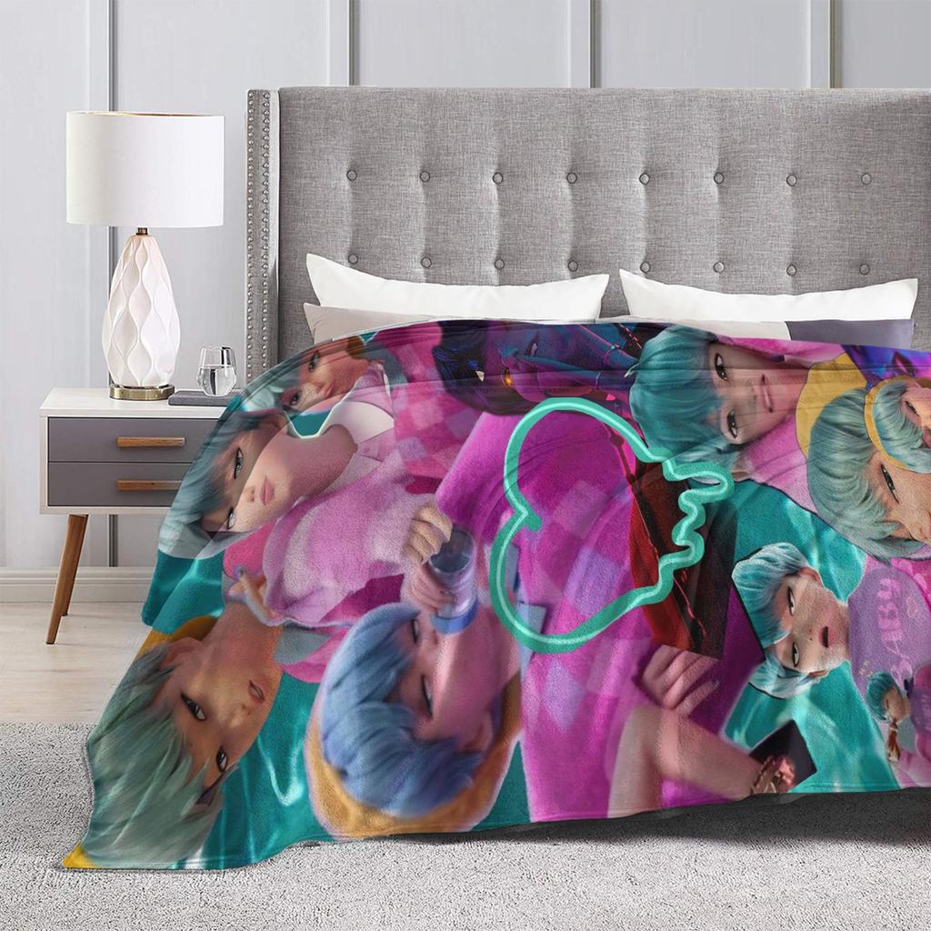 K-KPop Demons Hunters Blanket Soft Fluffy Plush Throw Blanket For Children Living Room Flannel Bedspread Bed Cover