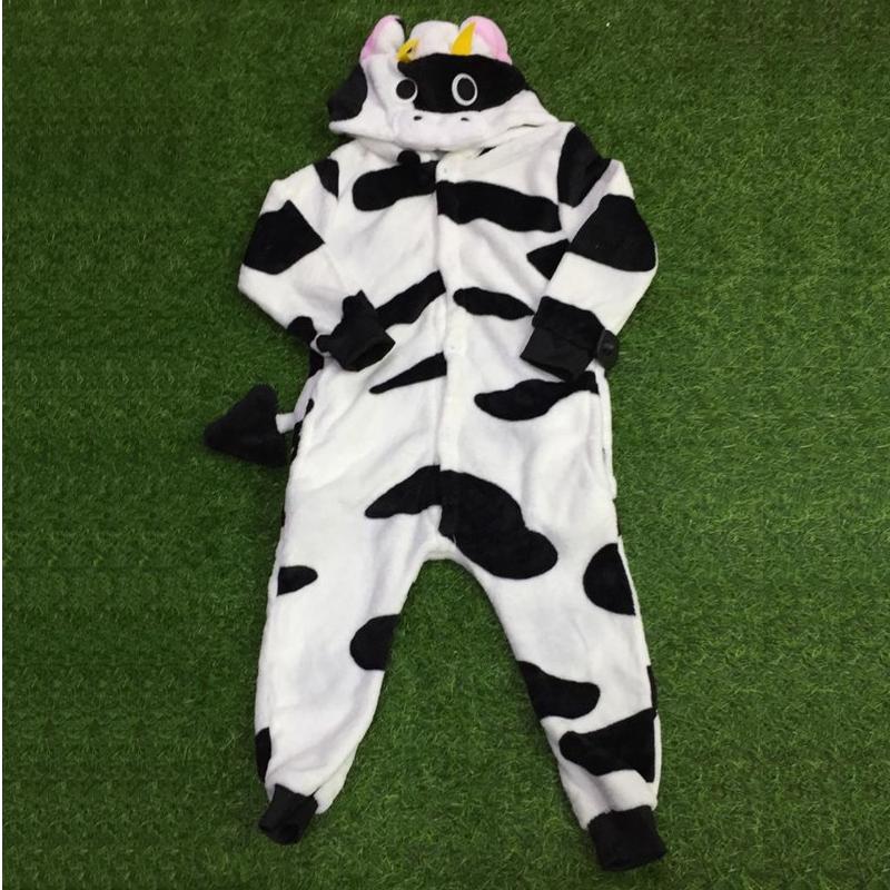 Black White Animal Cow Cosplay Pyjamas Kigurumi Onesie Pajamas Kids Boys Hooded Sleepwear Winter Shoes for Gifts Costume Clothes Girl Outfits