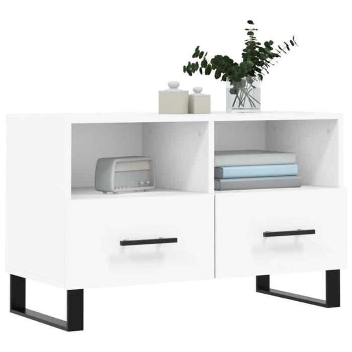 VidaXL TV Stand White 80x36x50 Cm Engineered Wood 828996