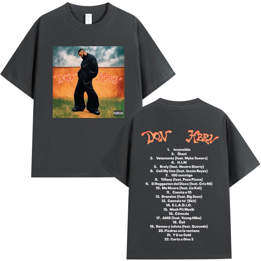 Rapper Eladio Carrion New Album Global Tour Mercah TShirt Cover Poster Graphic Print Men Women Hip Hop Tee Loose Oversized Tops