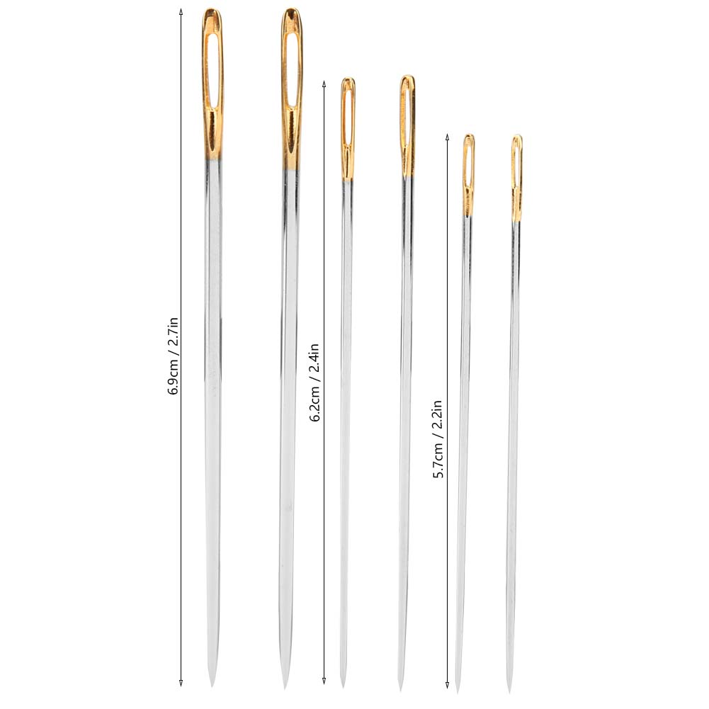 6 шт., 7/6,2/6,9 см, набор игл для ручного шитья, набор игл для домашнего ремонта одежды, набор игл для ручного вязания