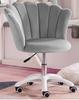 Office chair/armchair for office, studio, cosmetic FLOWERS gray