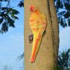 Yellow Hanging Parrot Statue In Courtyard Garden Tree Interior Home Decoration