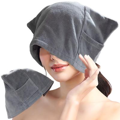 Большая шапка для сауны с кошачьими ушками [Cielbliss] Шапка, Полотенце, Женская, Мужская, Милая,
