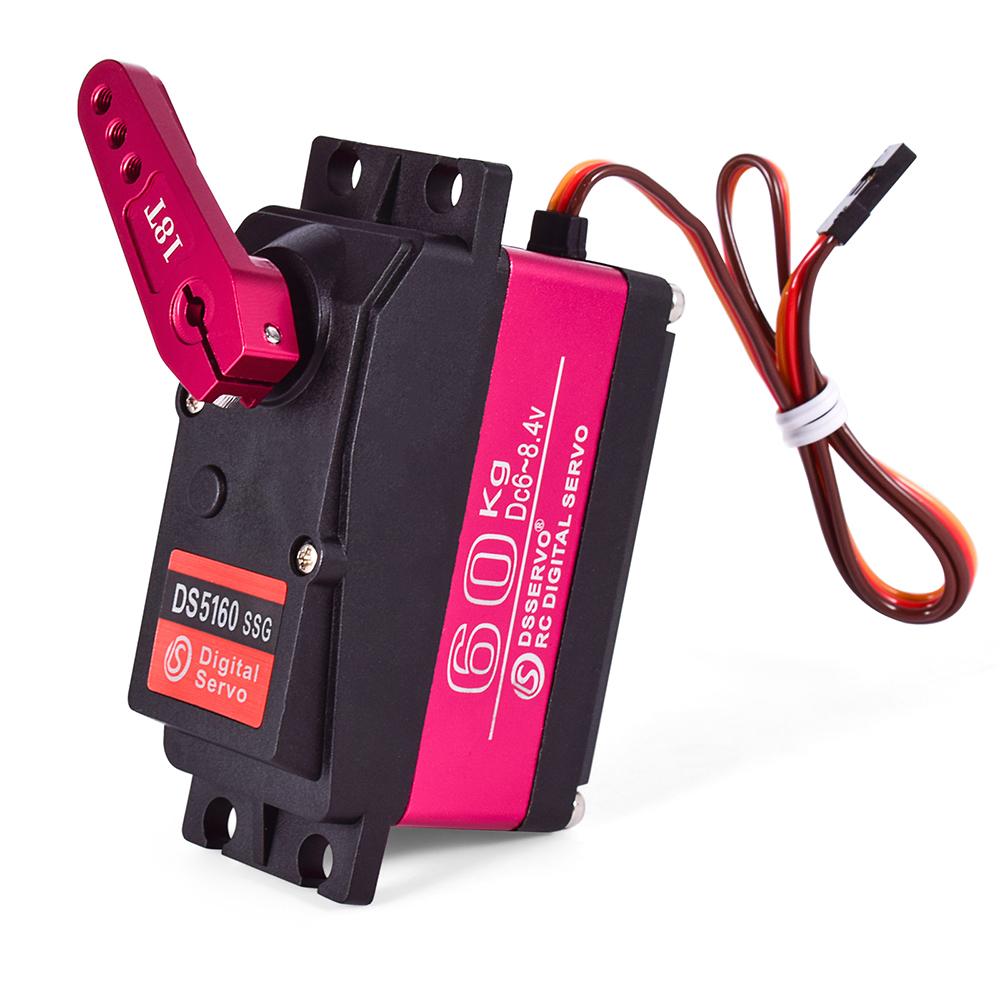 DS5160 цифровой рулевой механизм 60 кг с высоким крутящим моментом DS5180 рулевой механизм с дистанционным управлением для автомобиля с большим механическим рычагом PTZ