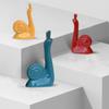 Modern Lucky Snail Family Ceramic Statues for Home Decor (Pack of 3, Multi-Coloured)