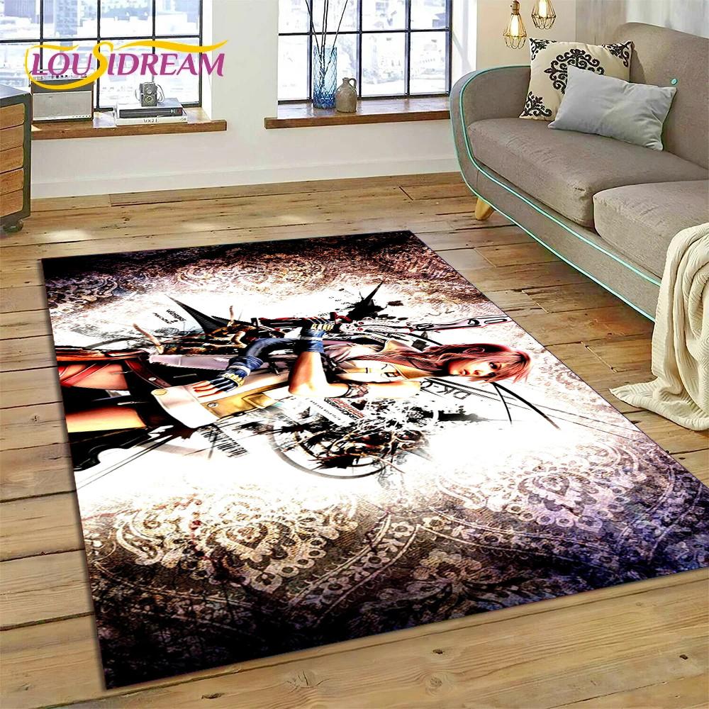 Final Fantasy Series Games Cartoon Rug Carpet for Living Room Bedroom Home Decor,Floor Mat Non-slip Decoration for Sofa Doormat