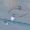 Compatible With Authentic Original Bracelet High Quality Fine Jewelry Copper Metal Luminous Pink Blue Paw Print Pendant Bead Components Charm Bead