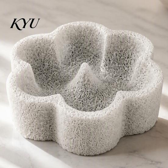 Anti Tip Bird Feeder Pumice Stone Parrot Bowl, Spill Proof Water Small Cage Accessory Food Dish, for Cockatoo Cockatiel Conure Parakeet Matte