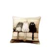 Three Kitten Pillowcase, 18X18 Inches, Suitable For Living Room, Bedroom, Decoration (Without Pillow Core)