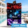 Custom Name Toilet Heart In Space Adventure Microfiber Beach Towel, Lightweight for Summer Travel, Swimming Pool Fan Gift