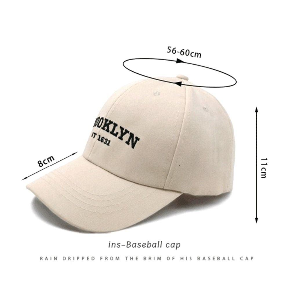 Creative Letter Embroidered Baseball Cap High Quality Breathable Snapback Hat Couple Hat Sunscreen Hat Daily Wear