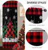 Christmas Curtains Length Winter Snowflake Red and Black Plaid Window Curtains for Living Room Xmas Tree Rod Pocket Vintage