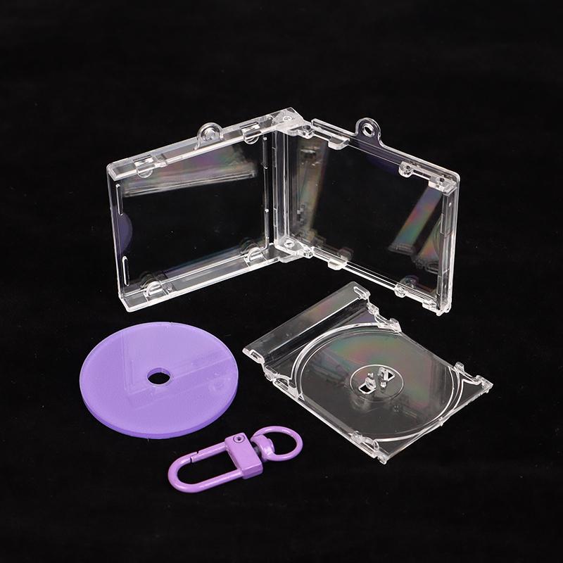 Blank Album Cd Case Keychain Pendant Mini Cd Player Keyring Peripheral Commemorative Album Key Holder Diy Bag Hanging Decoration