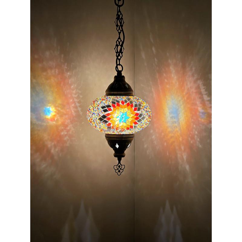 Абажур ручной работы Турецкая марокканская красочная мозаика из стекла Античная лампа Мозаичная лампа Османская аутентичная люстра Старинная лампа Ночная лампа,