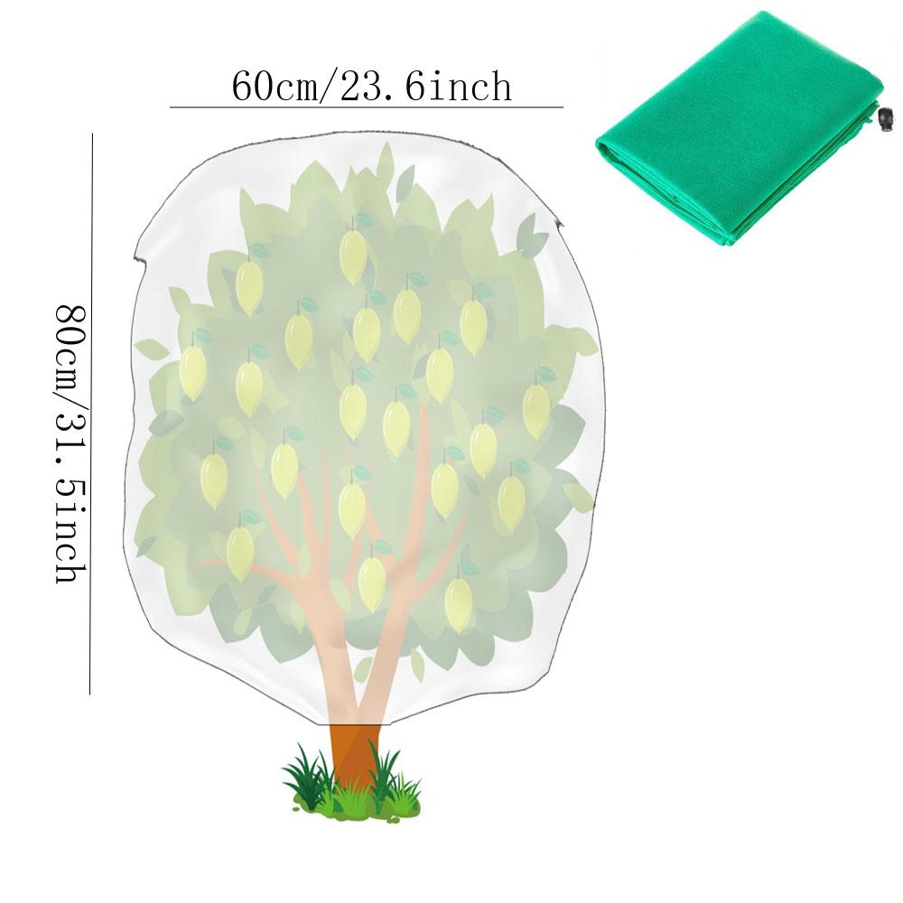 Укрытия для растений Защитные от заморозков Чехлы из морозостойкой ткани Антиморозные мешки для растений с молнией и шнурком Морозные одеяла