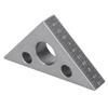 Triangle Ruler Aluminum Alloy 4590 Degree Frosted Right Angle Gauge Woodworking Tool