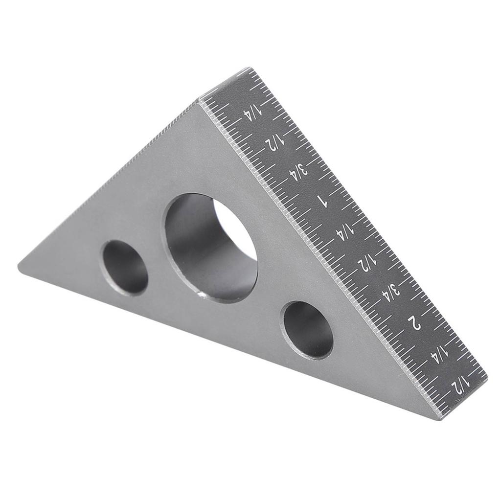Triangle Ruler Aluminum Alloy 4590 Degree Frosted Right Angle Gauge Woodworking Tool