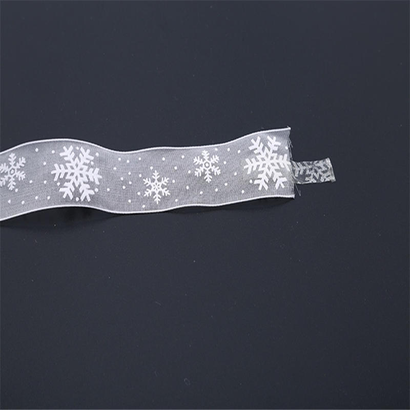Рождественские печатные ленты рукоделие шитье одежда подарочный бант натуральная органза атласная лента свадьба DIY отделка ткань декор аксессуары