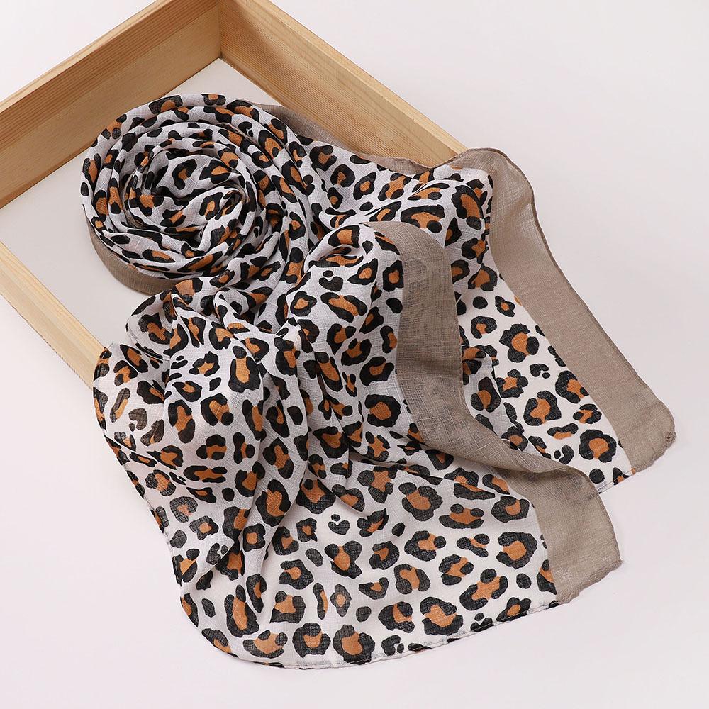 Malaysia Indonesia Leopard Print Headscarf, Women's Fashion Headscarf