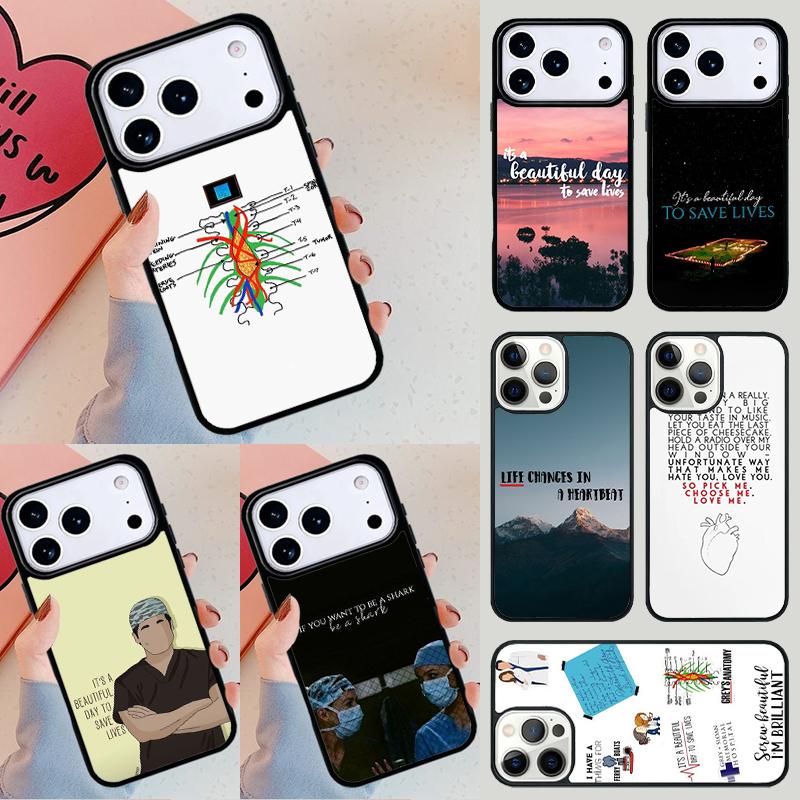 Мягкий чехол для телефона с цитатами из сериала «Анатомия Грей» для iPhone 17 Air 14 15 13 12 Max Чехол для Apple 14 15 16 16e 11 Pro Max Plus
