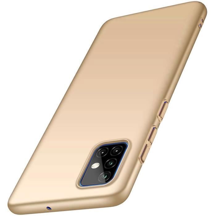 Coque de Protection pour Samsung Galaxy A51 - PROSHOP - Silicone Liquide - Doré