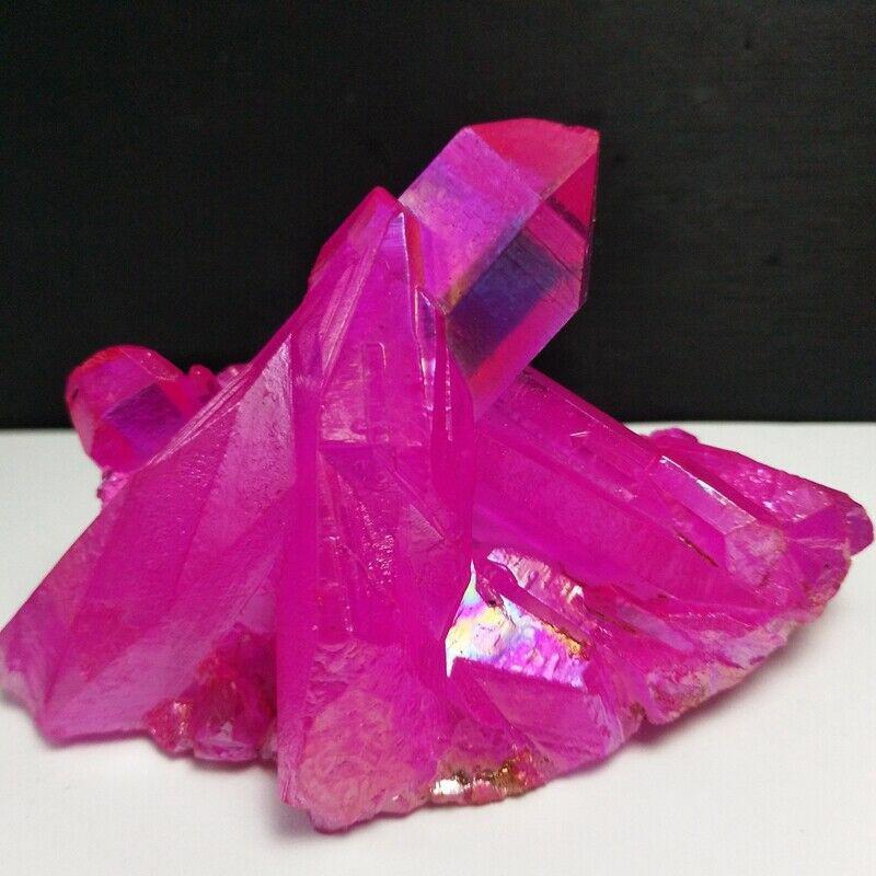 Натуральный Титановый Друзовый Кварц Кластер Кристалл Красный Геода Драгоценный Камень Декор Образец