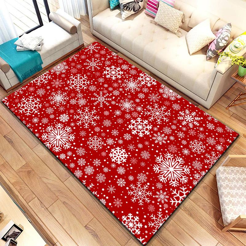 Большой ковер Art Snow Christmas HD с принтом, ковер для гостиной, спальни, украшение дивана, нескользящие коврики, дропшиппинг