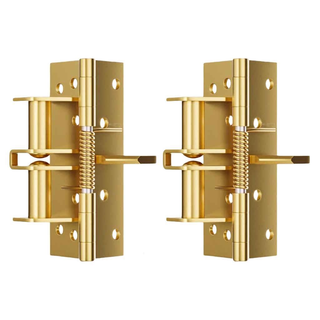 2Pcs Automatic Door Hinge Automatic Closing Hinge Wood Door Closers 90 Degree Positioning Hinge Buffer Rebound Device