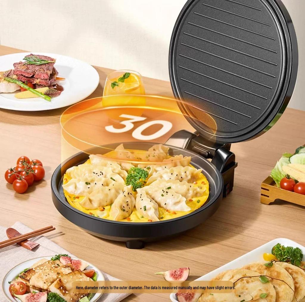 American Electric Griddle: Double-Sided Grill, Roaster & Pancake Maker with One-Button Start, Mechanical Version.
